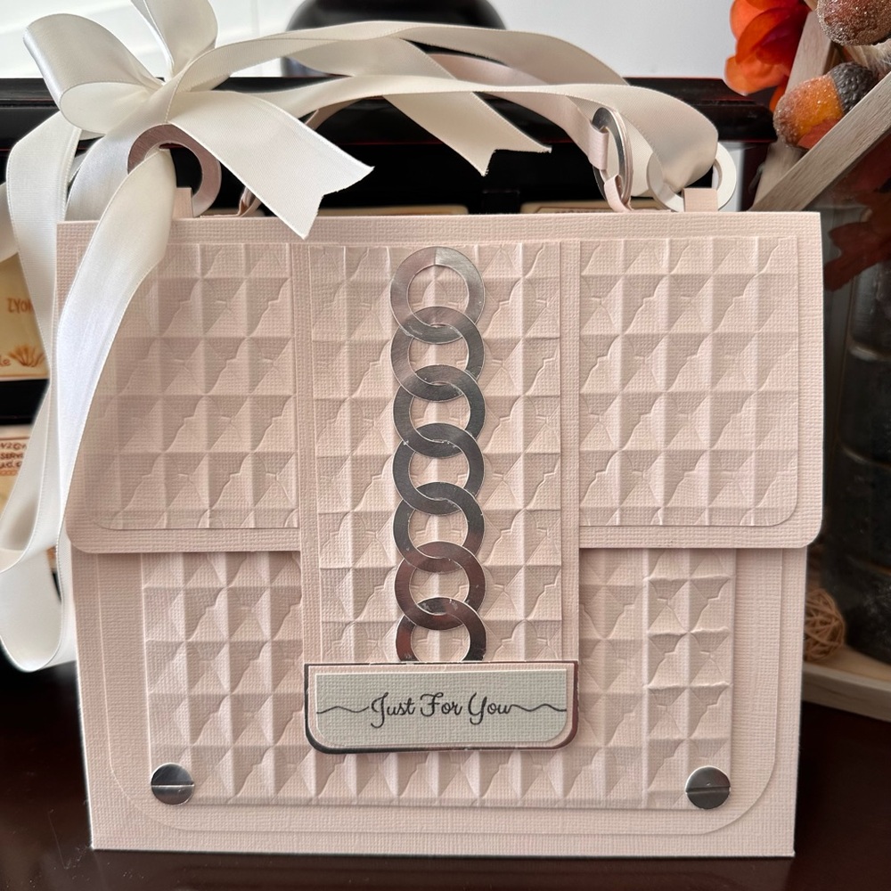 Handmade Gift Bag  Color: Pale Pink   Dimensions 7”x8”x3.5”